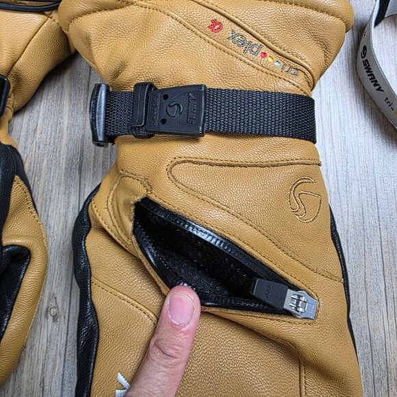 Swany Men's X-Cell Mitt Size M Leather Ski Snowboard - Picture 4 of 9